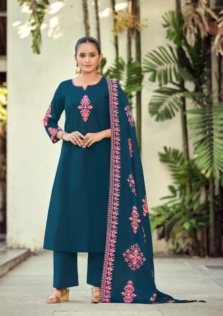 Woodee haseen 3pcs wholesale kurti shop